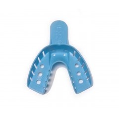 Safe-Dent- Impression Trays, #4   Medium Lower, 12/Bag, Blue
